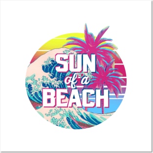 Sun of a Beach - Aesthetic Vapowave Posters and Art
